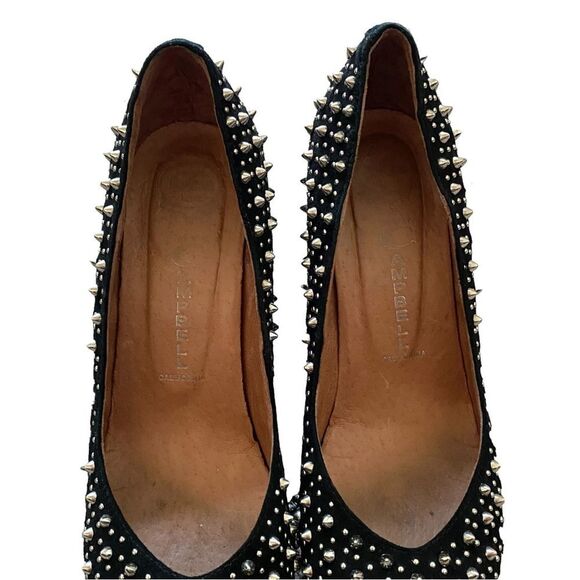 Jeffrey Campbell Spiked + Studded Black Suede Heels Women’s US Size 8 - Picture 5 of 9
